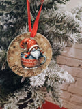 Christmas ornament~Santa in red and white coffee cup