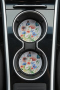 Car coasters~multi floral