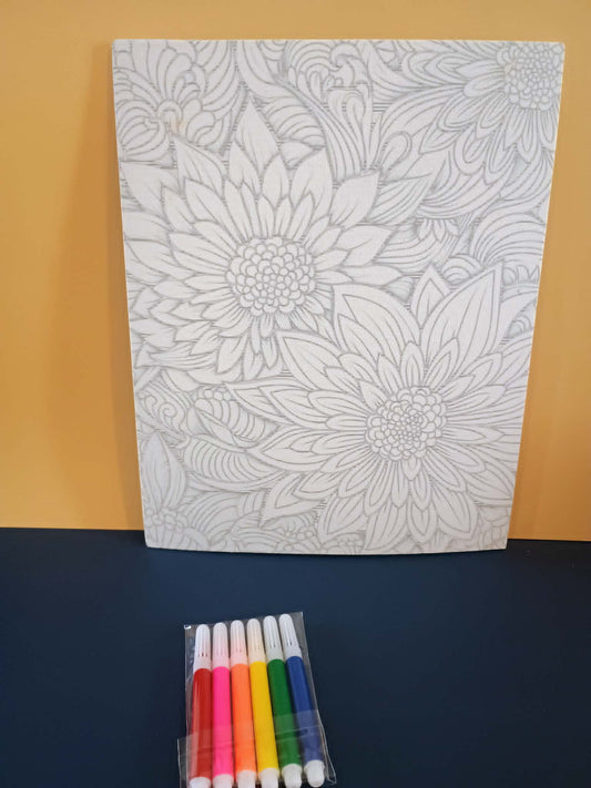 Canvas art kit~flowers