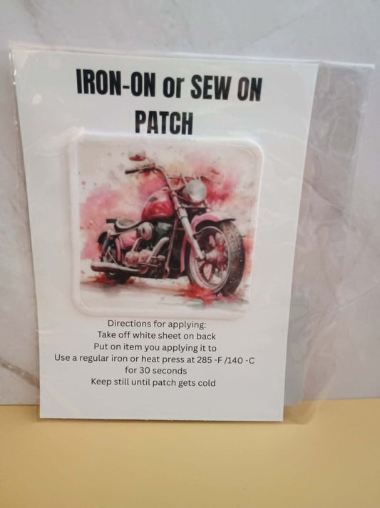 Patch~Pink motorcycle