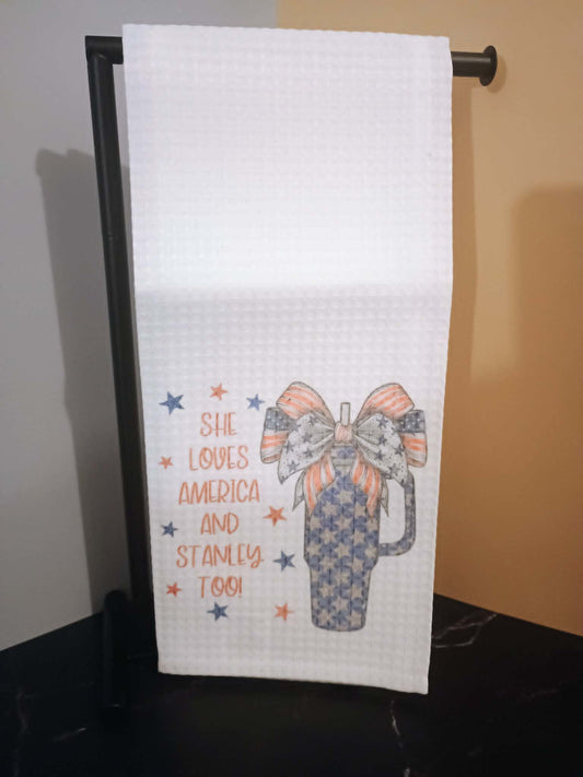Kitchen towel~she loves america