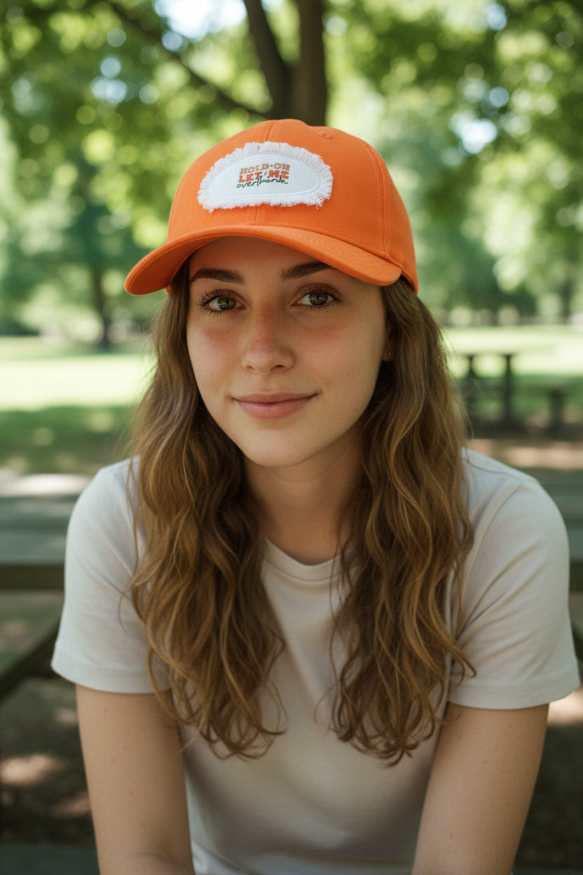 Baseball hat with patch~Hold on let me overthink