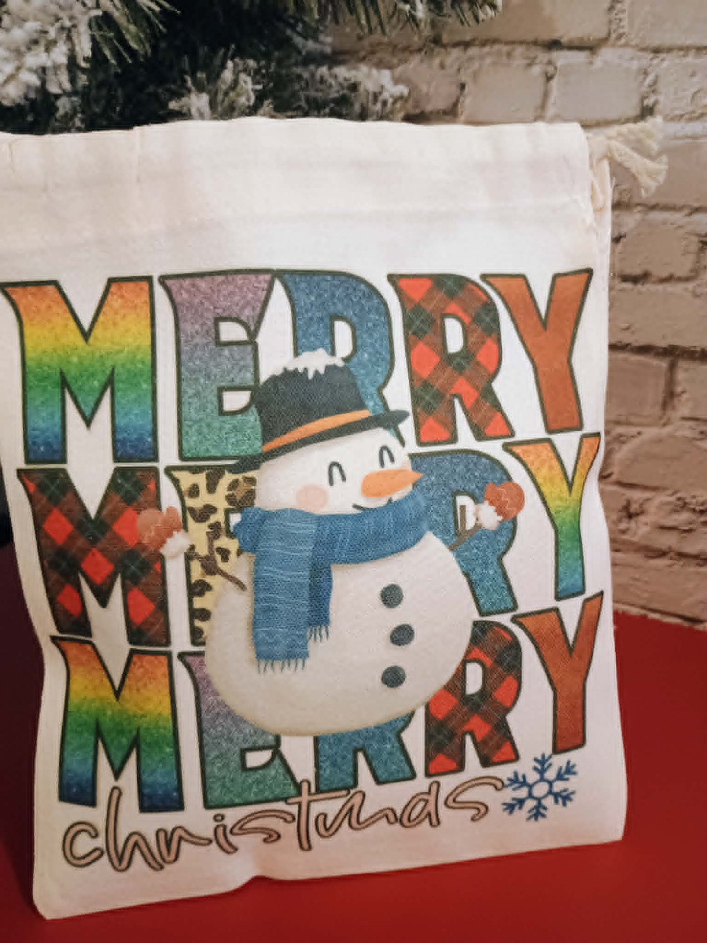 Christmas canvas bag~MERRY, MERRY, MERRY christmas