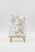 Canvas art kit~5x7~Retro television clouds and stars