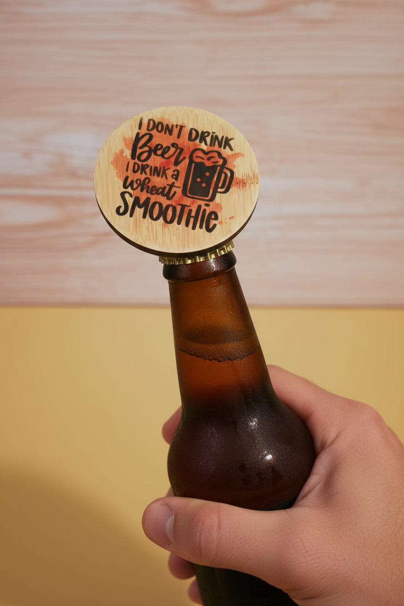Wooden bottle opener~beer smoothie
