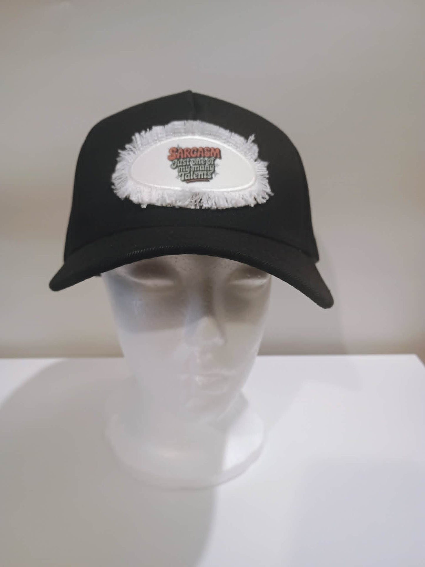 Baseball hat with patch~Sarcasm