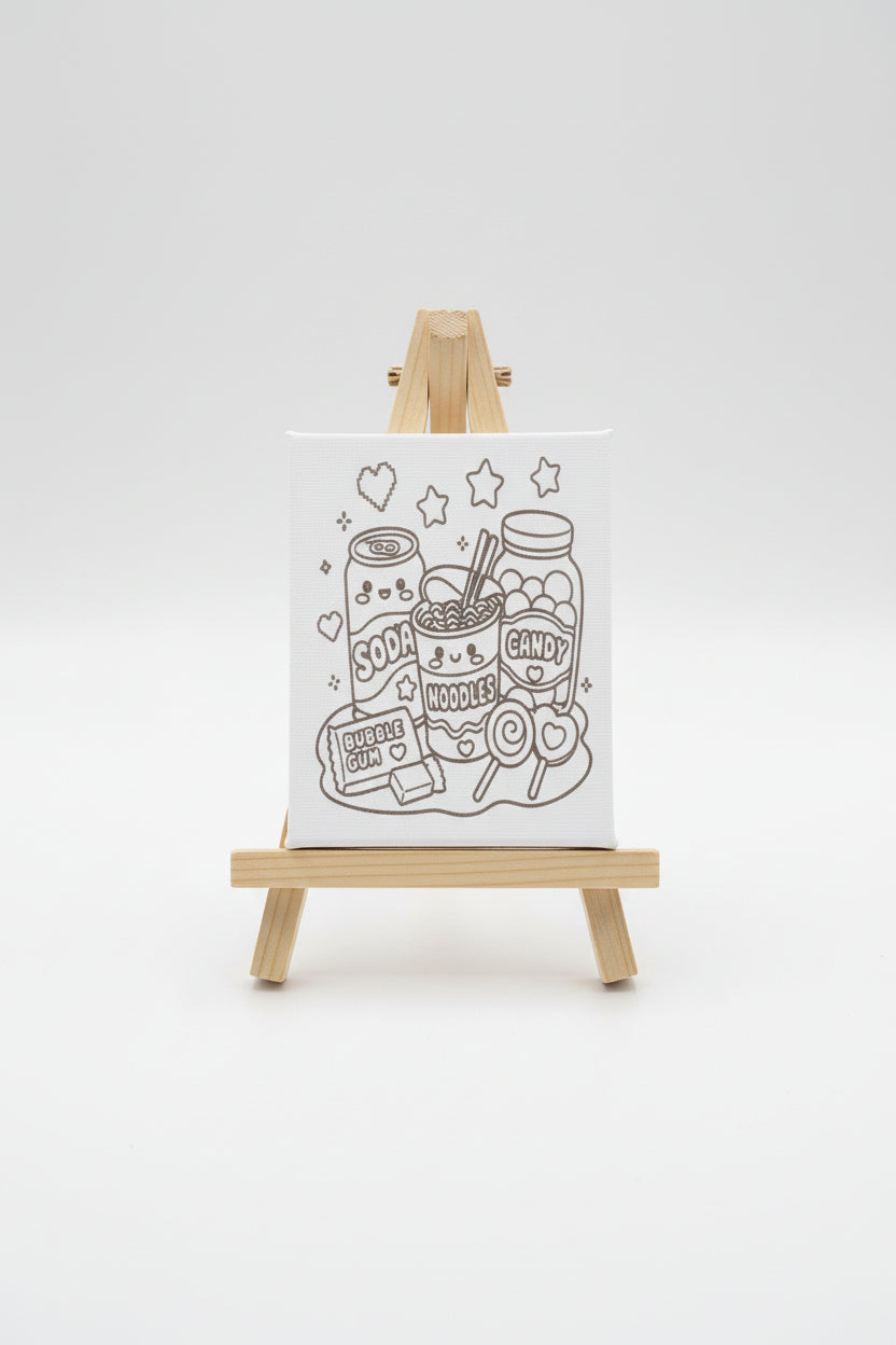 Canvas art kit~5x7~Soda, Noodles, Candy