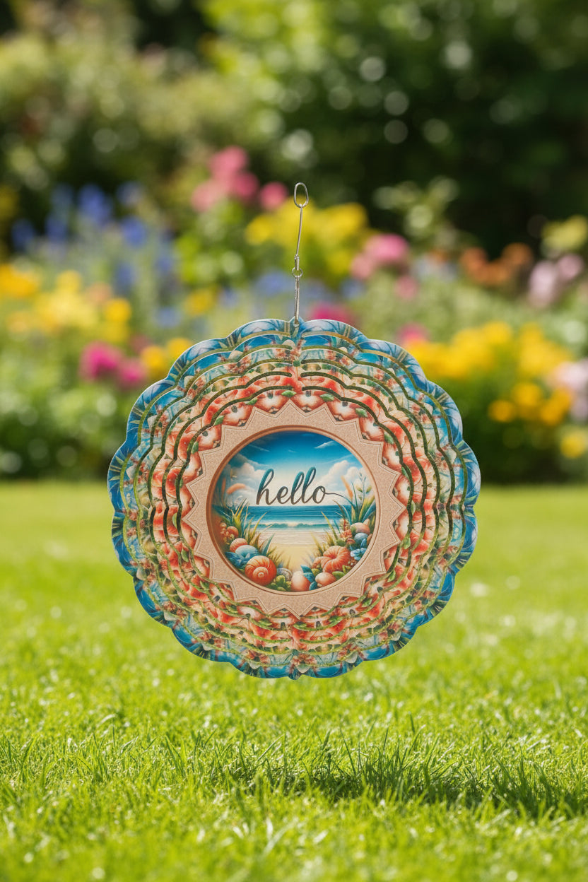 Round wind spinner~Hello