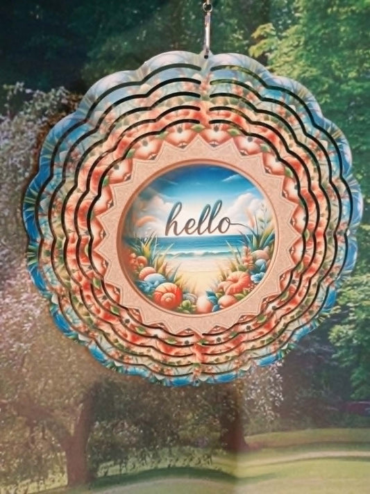 Round wind spinner~Hello