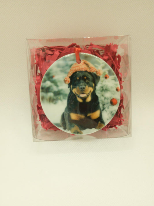 Ceramic Christmas ornament~Rottweiler