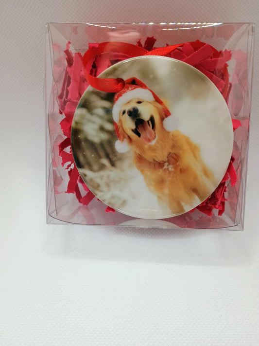 Ceramic Christmas ornament~Golden retriever