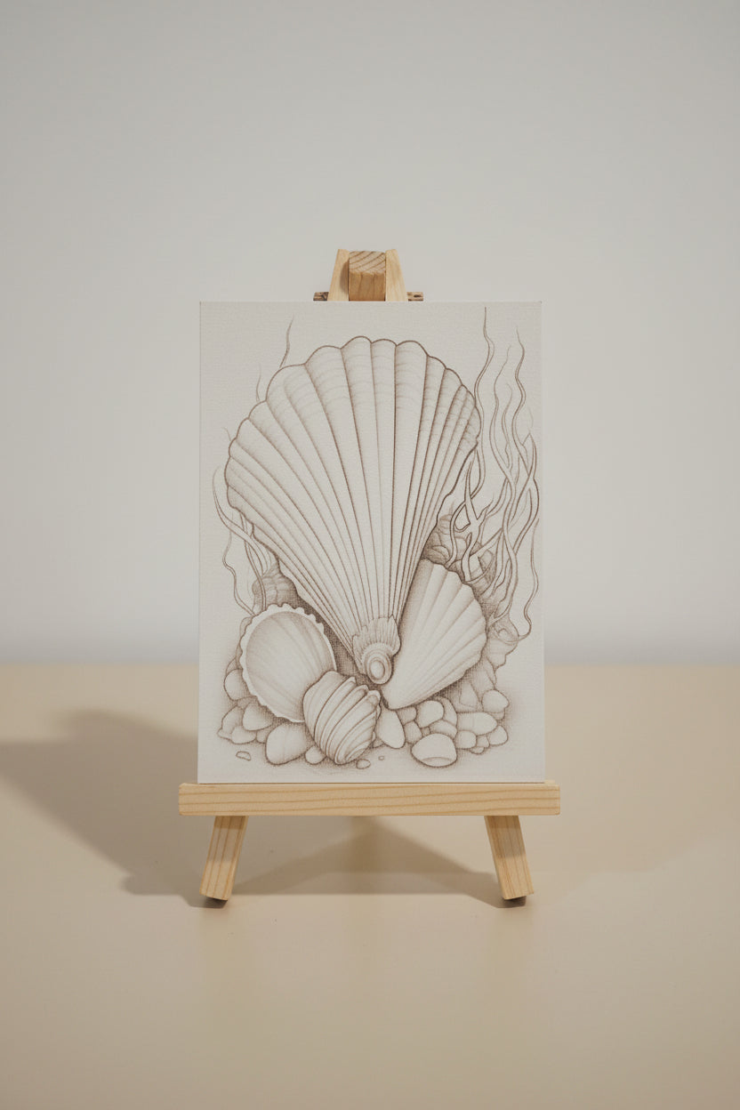 Canvas art kit~5x7~Seashells