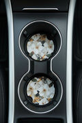 Car coasters~White flowers