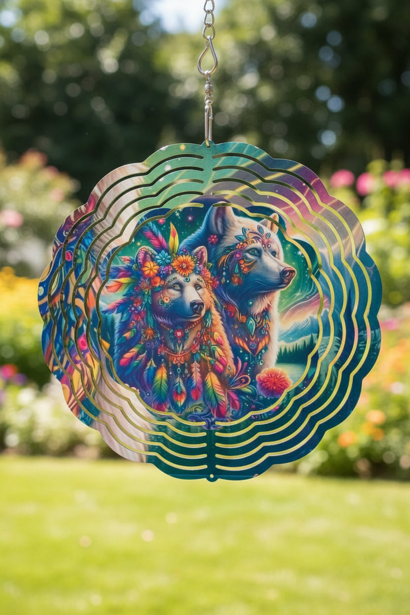 Round wind spinner~Wolves