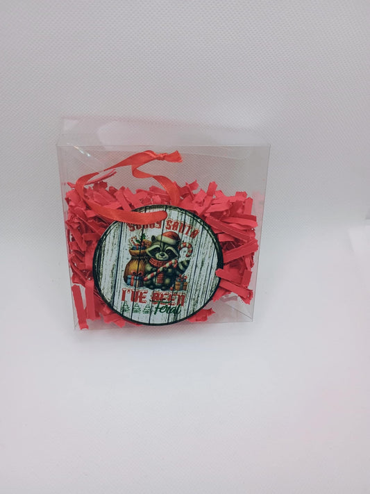 Metal Christmas ornament~Santa I have been feral
