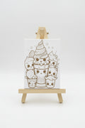 Canvas art kit~5x7~Ice cream cones
