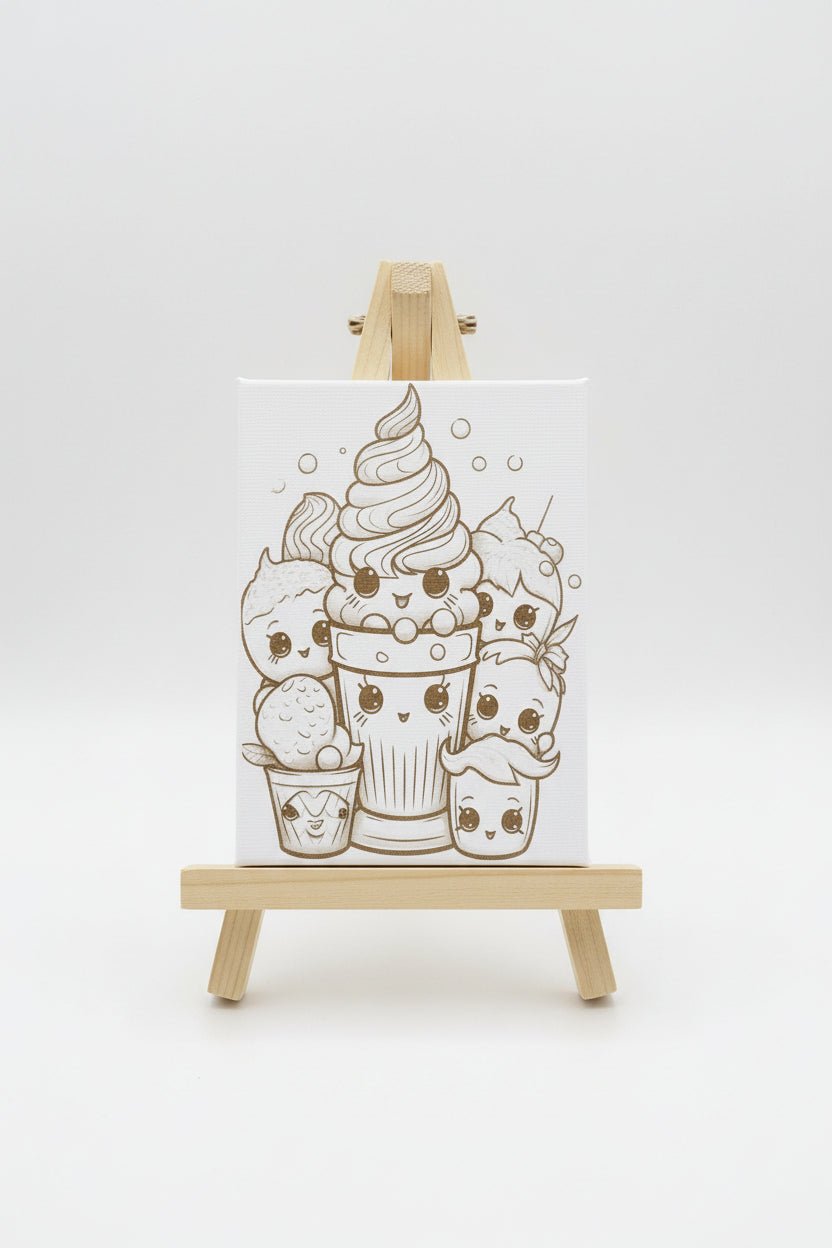 Canvas art kit~5x7~Ice cream cones