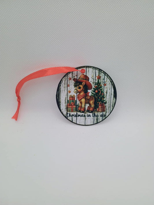 Metal Christmas ornament~Christmas is in the air
