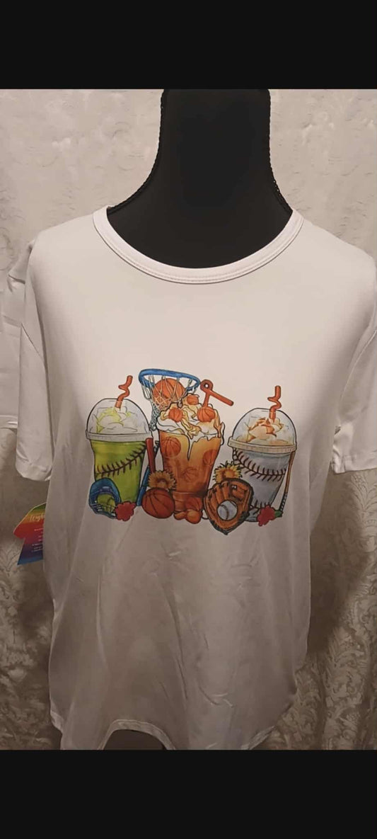 Women's t-shirt small ~sports cups