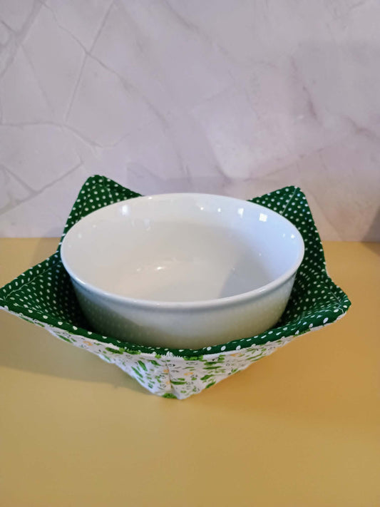 Bowl koozie~green floral