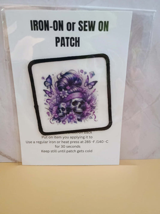 Patch~Purple with skull