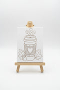 Canvas art kit~5x7~Coffee cup with leaves
