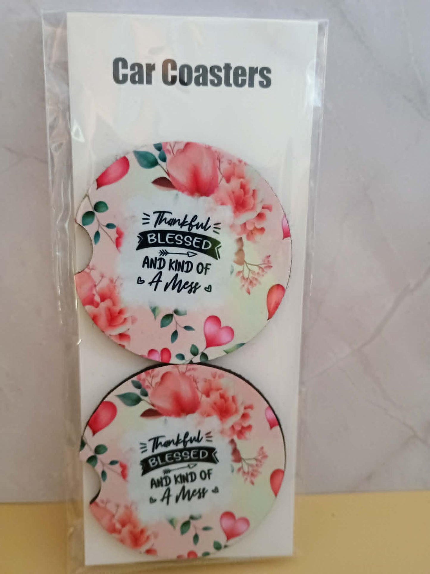 Car coasters~Thankful blessed