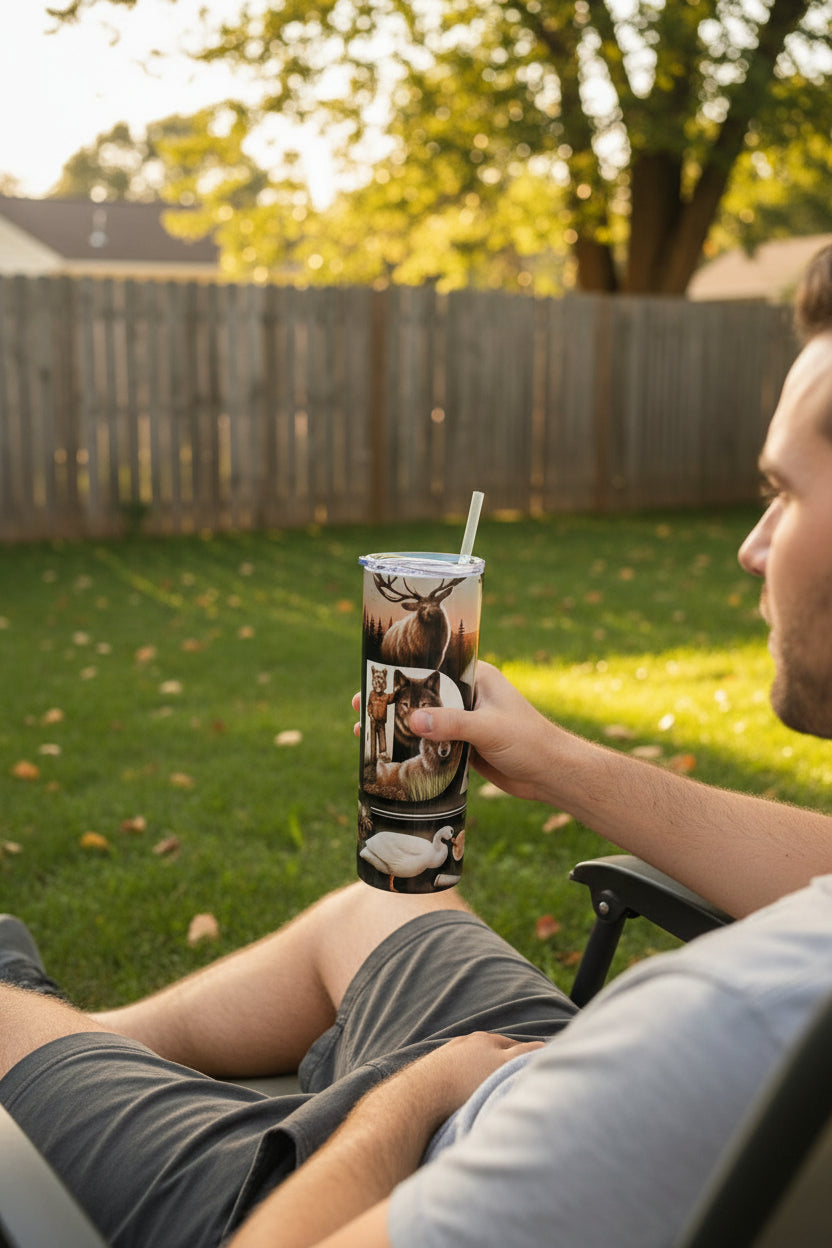 20 oz tumbler-DAD  brown