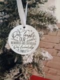 Christmas ornament~Our laughs our memories are countless our friendship is endless