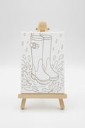 Canvas art kit~5x7~Rain boots