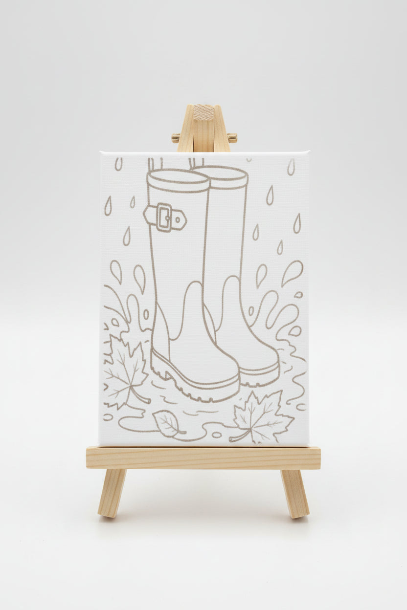 Canvas art kit~5x7~Rain boots