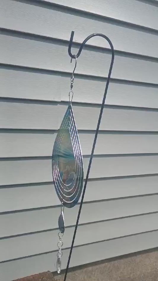 Tear drop wind spinner~Beach and shells